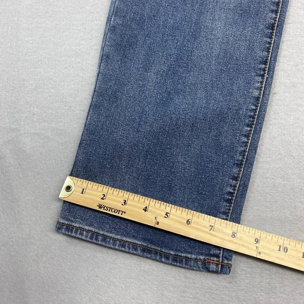 True Religion Jeans Mens 36x34 Blue Denim Pants Ricky Relaxed Straight Flap